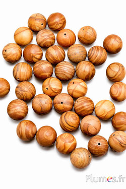 Runde Holzperlen - Ø 10 mm - naturbraun